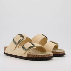 BIRKENSTOCK Women's Arizona Big Buckle Sandals Cream Tortoiseshell Sz.39 Narrow